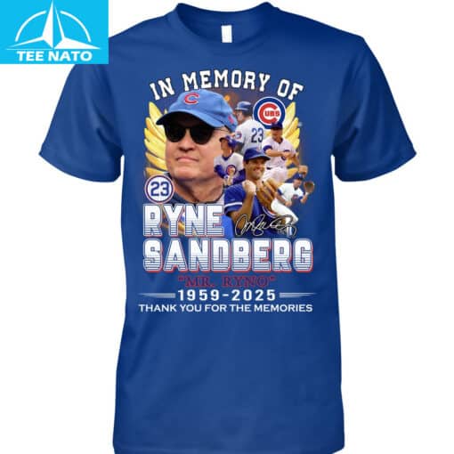 In Memory of Ryne Sandberg Mr. Ryno 1959-2025 Chicago Cubs Baseball Shirt - Image 3