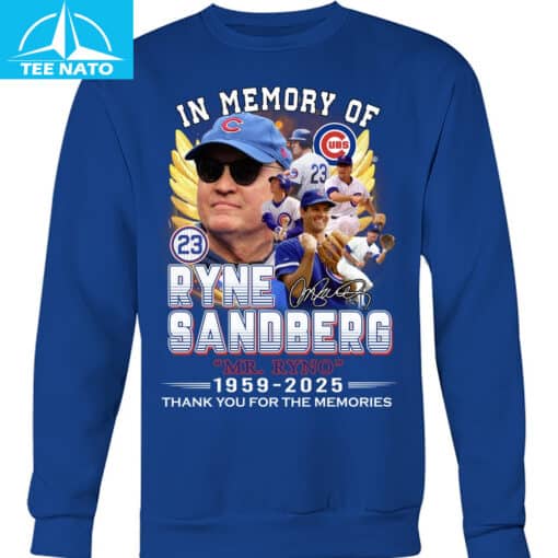 In Memory of Ryne Sandberg Mr. Ryno 1959-2025 Chicago Cubs Baseball Shirt - Image 7