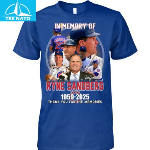 In Memory of Ryne Sandberg Ryno 1959-2025 Chicago Cubs Baseball Shirt - Image 3