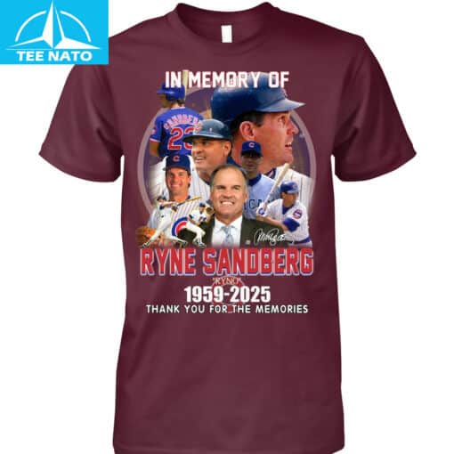In Memory of Ryne Sandberg Ryno 1959-2025 Chicago Cubs Baseball Shirt - Image 5