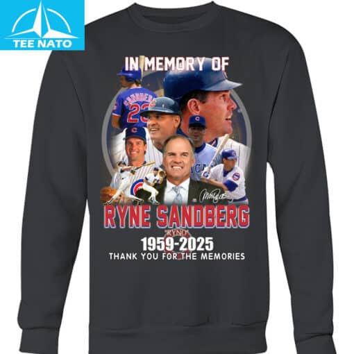 In Memory of Ryne Sandberg Ryno 1959-2025 Chicago Cubs Baseball Shirt - Image 6