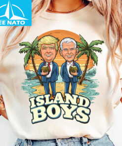 Island Boys Trump Biden Cartoon Graphic Shirt2