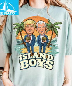 Island Boys Trump Biden Cartoon Graphic Shirt3