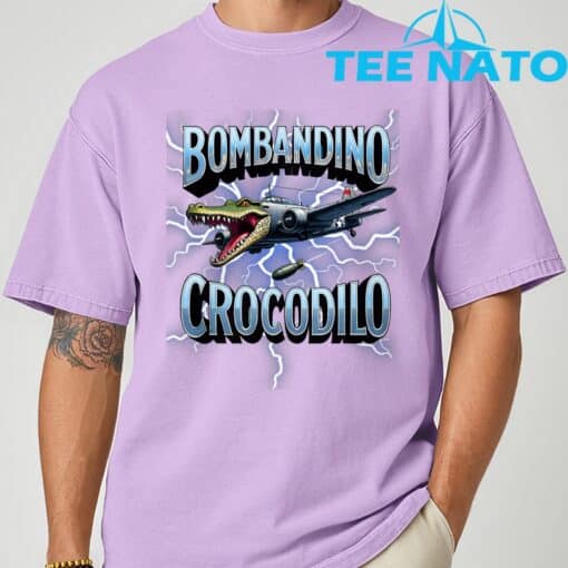 Italian Brainrot Bombardino Crocodilo Bombardiro Crocodilo T-Shirt - Image 7