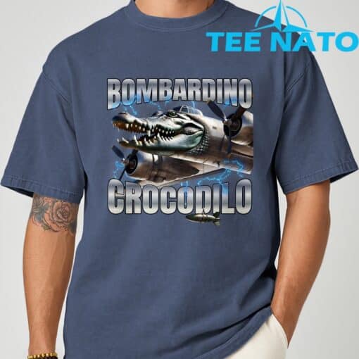 Italian Brainrot Bombardino Crocodilo T-Shirt - Image 4