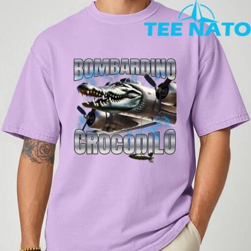 Italian Brainrot Bombardino Crocodilo T-Shirt - Image 6