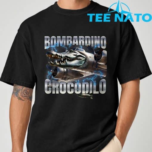 Italian Brainrot Bombardino Crocodilo T-Shirt - Image 3