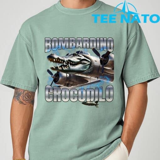 Italian Brainrot Bombardino Crocodilo T-Shirt - Image 7