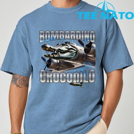 Italian Brainrot Bombardino Crocodilo T-Shirt - Image 8