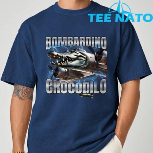 Italian Brainrot Bombardino Crocodilo T-Shirt - Image 10