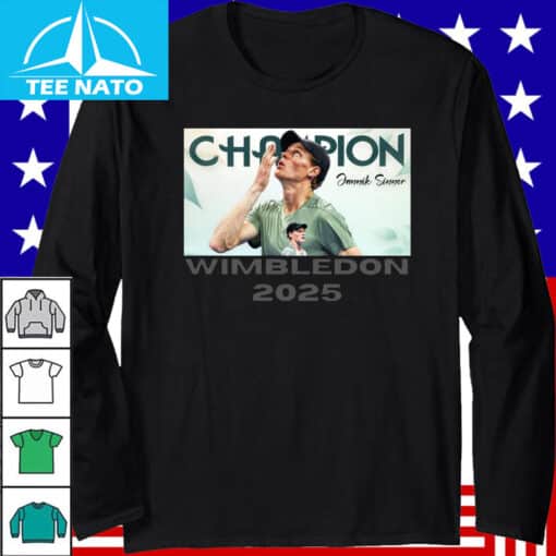 Jannik Sinner Wimbledon 2025 Champion Tennis Shirt - Image 5