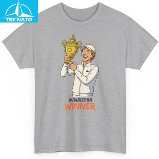 Jannik Sinner Wimbledon Winner Shirt - Image 5