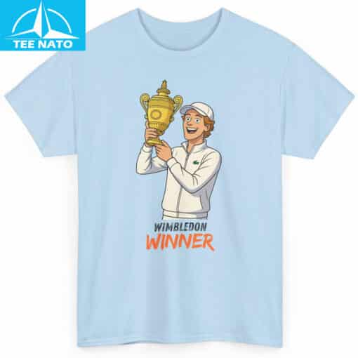 Jannik Sinner Wimbledon Winner Shirt - Image 3
