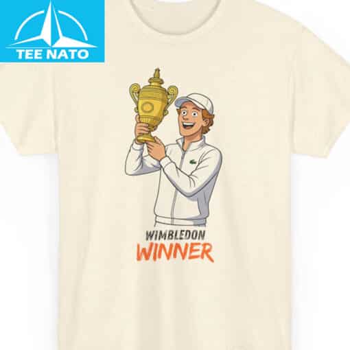 Jannik Sinner Wimbledon Winner Shirt - Image 4