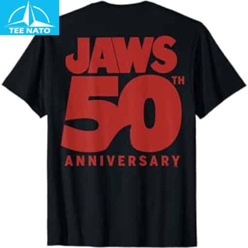 Jaws 50th Anniversary Logo T-Shirt - Image 3