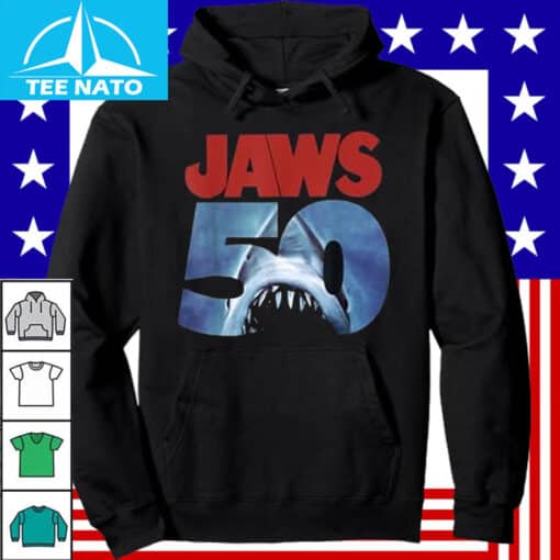 Jaws 50th Anniversary Logo T-Shirt - Image 5