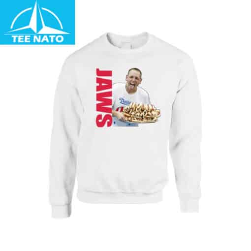 Joey Chestnut Nathans Hot Dog Eating Contest 4th Of July Jaws Retro Shirt - Image 2
