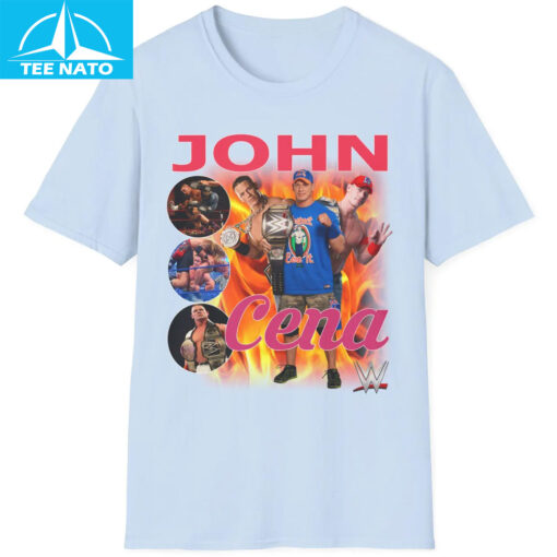 John Cena WWE Wrestler Photo Collage Graphic Shirt - Image 3