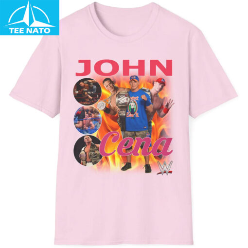 John Cena WWE Wrestler Photo Collage Graphic Shirt - Image 4