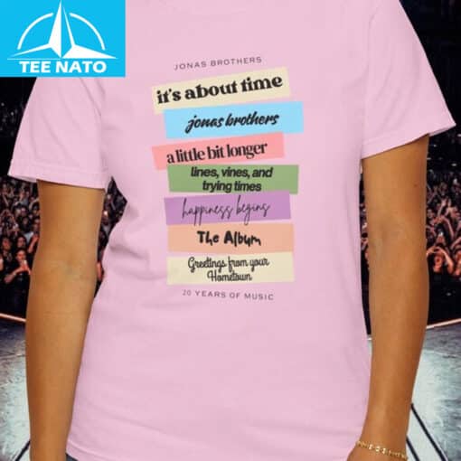 Jonas Brothers New Album 20 Years of Music Shirt - Image 3