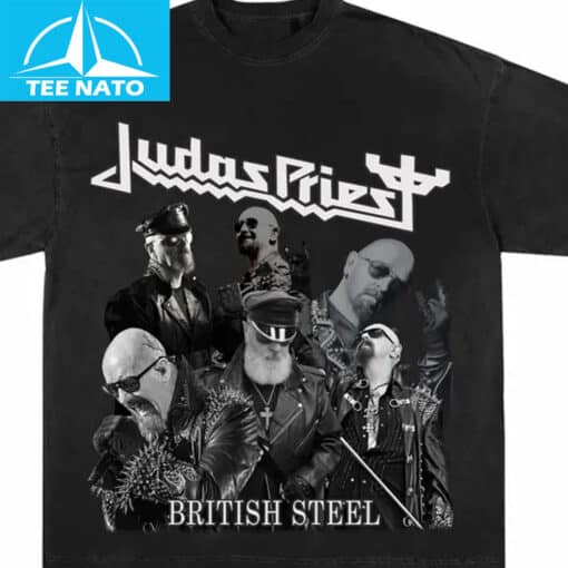 Judas Priest British Steel Heavy Metal Band Shirt - Image 3