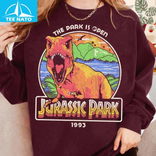 Jurassic Park 1993 The Park Is Open Jurassic Park Shirt - Image 5