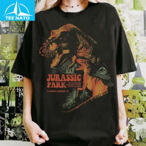 Jurassic Park T-Rex Raptor Vintage Shirt - Image 3