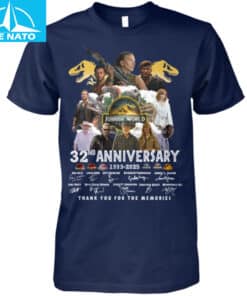 Jurassic World 32nd Anniversary 1993 2025 Thank You For The Memories Cast Signatures Shirt3