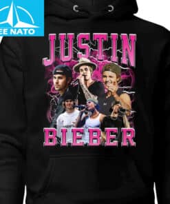 Justin Bieber Pink Lightning Photo Collage Shirt2