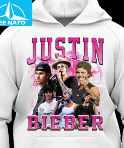 Justin Bieber Pink Lightning Photo Collage Shirt3