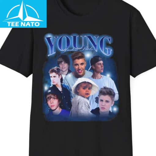 Justin Bieber Young Photo Collage Shirt - Image 3