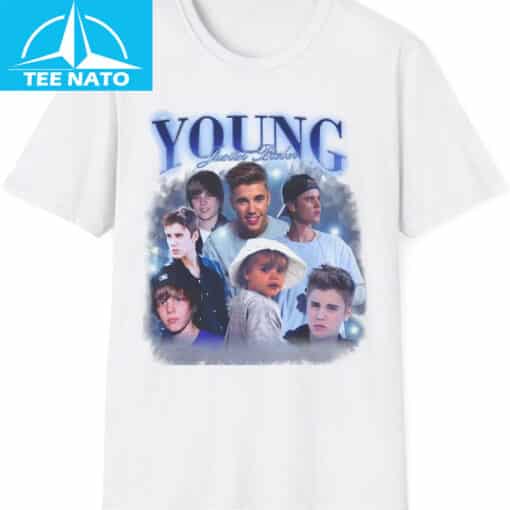 Justin Bieber Young Photo Collage Shirt - Image 2