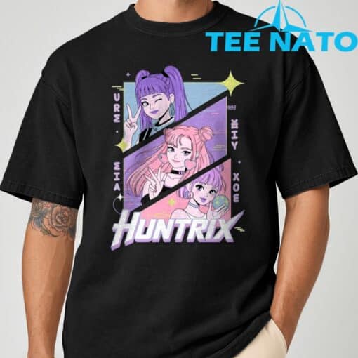 KPop Demon Hunters Huntrix Rumi Mira Zoey Huntrix Shirt - Image 2