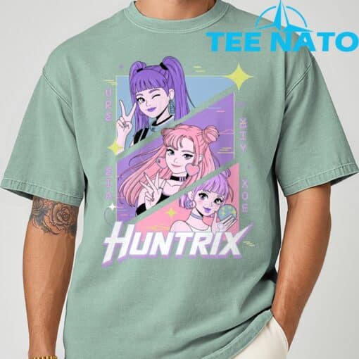 KPop Demon Hunters Huntrix Rumi Mira Zoey Huntrix Shirt - Image 3