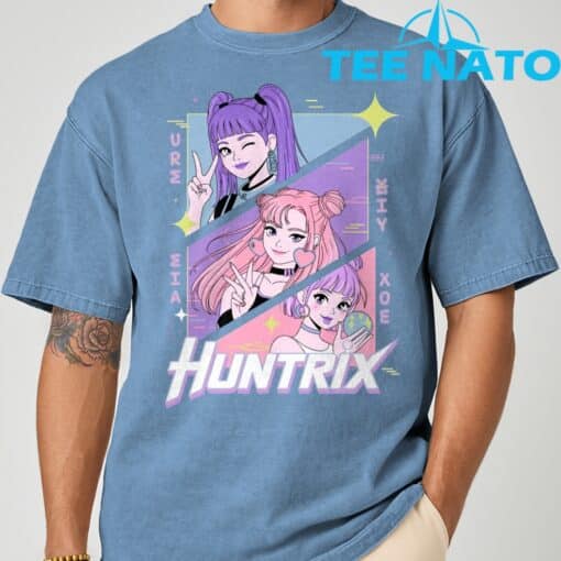 KPop Demon Hunters Huntrix Rumi Mira Zoey Huntrix Shirt - Image 4