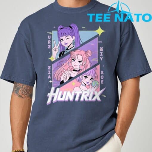 KPop Demon Hunters Huntrix Rumi Mira Zoey Huntrix Shirt - Image 5