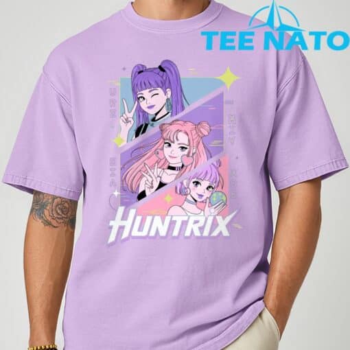 KPop Demon Hunters Huntrix Rumi Mira Zoey Huntrix Shirt - Image 6