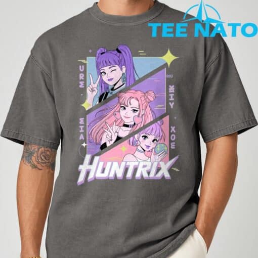 KPop Demon Hunters Huntrix Rumi Mira Zoey Huntrix Shirt - Image 7