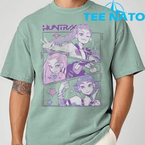 KPop Demon Hunters Huntrix Shirt Rumi Mira Zoey Huntrix Billboard Charts T-Shirt - Image 3