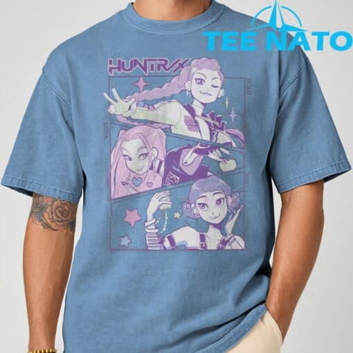 KPop Demon Hunters Huntrix Shirt Rumi Mira Zoey Huntrix Billboard Charts T-Shirt - Image 4