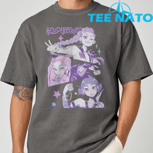 KPop Demon Hunters Huntrix Shirt Rumi Mira Zoey Huntrix Billboard Charts T-Shirt - Image 7