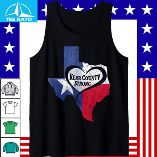 Kerr County Strong Hope Strength Community Texas Strong Hear Shirt - Image 5