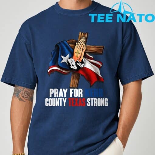 Kerr County Strong Texas Strong Hear T-Shirt - Image 3