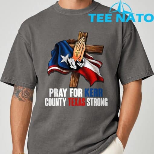 Kerr County Strong Texas Strong Hear T-Shirt - Image 4