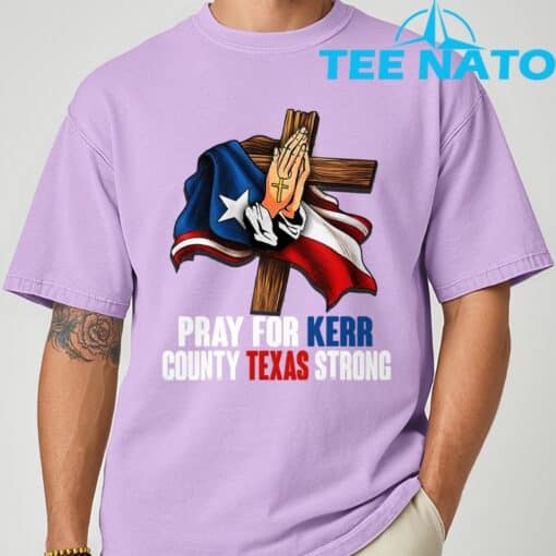 Kerr County Strong Texas Strong Hear T-Shirt - Image 5
