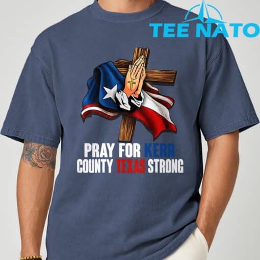 Kerr County Strong Texas Strong Hear T-Shirt - Image 6