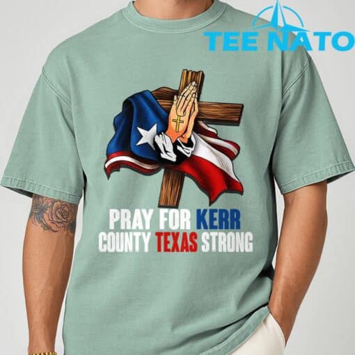Kerr County Strong Texas Strong Hear T-Shirt - Image 7