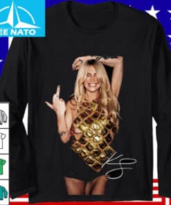 Kesha Flipping Off Gold Top Pop Music Shirt2
