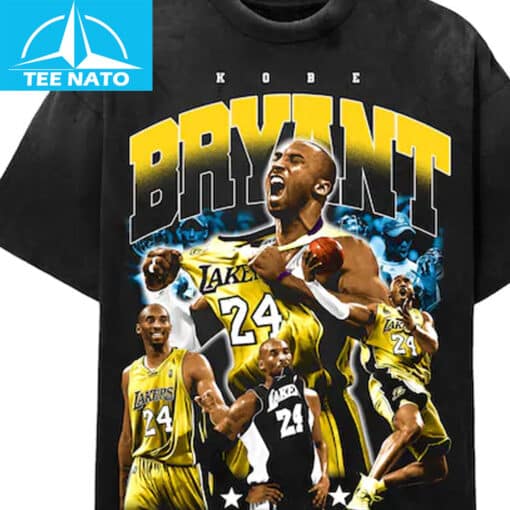 Kobe Bryant Los Angeles Lakers Basketball Vintage Style Shirt - Image 3