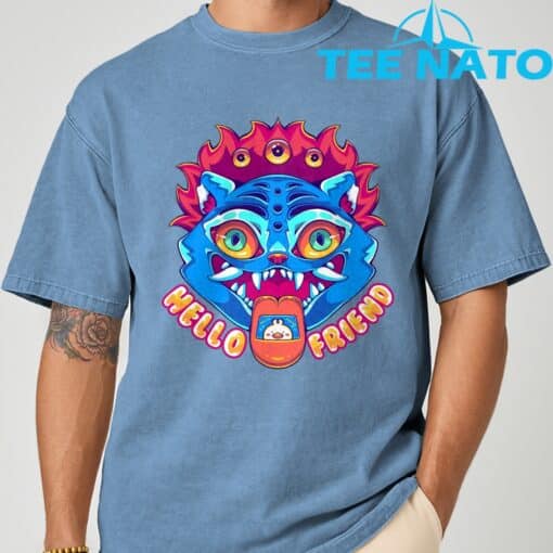 Kpop Demon Hunter HELLO FRIEND T-Shirt - Image 4